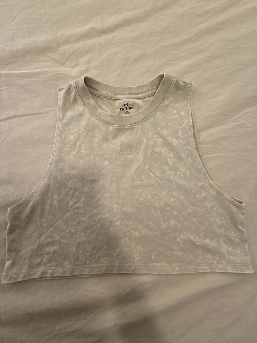 Under Armour Loose Tie-Dye Acid Wash Crop Tank Top Grey XS